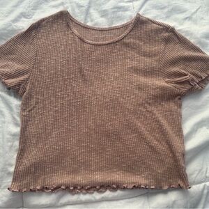 Women's Ribbed Pink Top